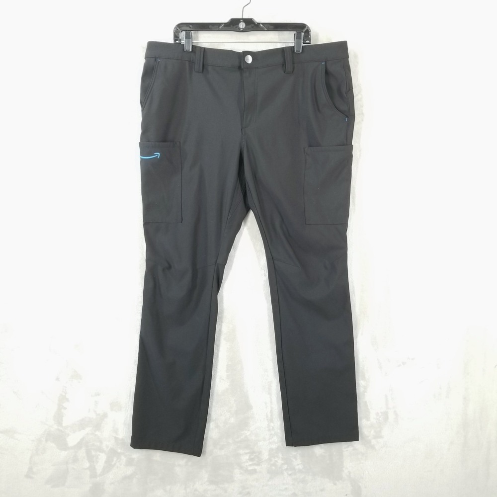 Amazon Uniform Cargo Pants by Luly Yang Men XL 40 x 31 Black Workwear Stretch
